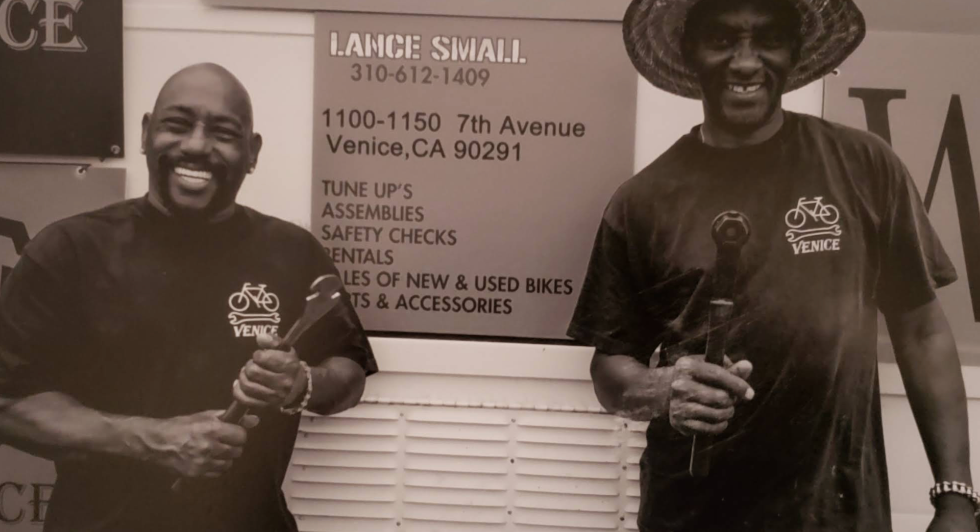 Lance, owner of The Bicycle Whisperer, in his Venice shop